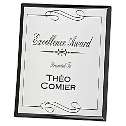 Black Finished Plaque with Aluminum Plate - 10"