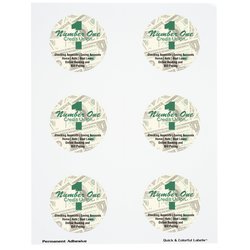Quick & Colourful Perforated Sheeted Label - Circle - 2-1/2"