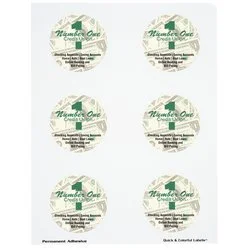 Quick & Colourful Perforated Sheeted Label - Circle - 2-1/2"