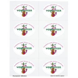 Quick & Colourful Perforated Sheeted Label - Oval - 2" x 3"