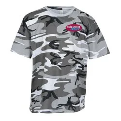 Euro Spun Cotton T-Shirt - Youth - Camo - Embroidered