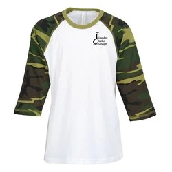 Euro Spun Cotton Baseball Tee - Youth - Camo - Screen