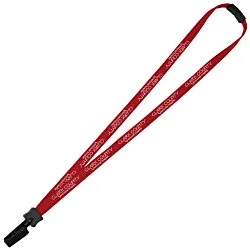 Lanyard with Neck Clasp - 5/8" - 32" - Plastic Bulldog Clip