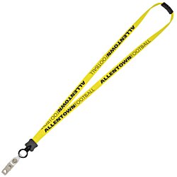 Lanyard with Neck Clasp - 5/8" - 32" - Snap with Metal Bulldog Clip