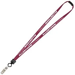 Lanyard with Neck Clasp - 5/8" - 32" - Snap with Metal Bulldog Clip