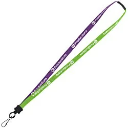 Two-Tone Cotton Lanyard - 5/8" - Metal Swivel Snap Hook