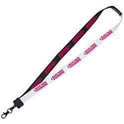 Two-Tone Cotton Lanyard - 7/8" - Metal Lobster Claw