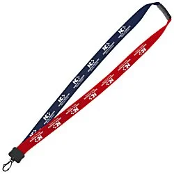 Two-Tone Cotton Lanyard - 7/8" - Plastic Swivel Snap Hook