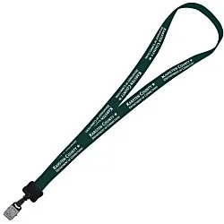 Stretchy Elastic Lanyard - 3/4" - 36" - Large Metal Bulldog Clip
