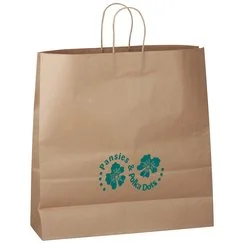 Kraft Paper Brown Shopping Bag - 18-3/4" x 18"