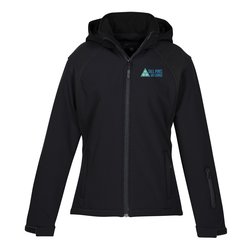 Contrasting Colour Hooded Soft Shell Jacket - Ladies' - 24 hr