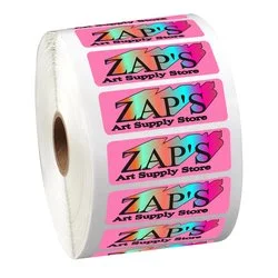 Full Colour Sticker by the Roll - Rectangle- 3/4" x 2-1/4"