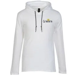 Gildan Lightweight Hooded T-Shirt - Men's - White - Embroidered