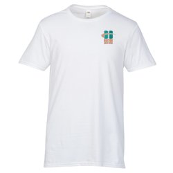 Fruit of the Loom Sofspun T-Shirt - Men's - White - Embroidered