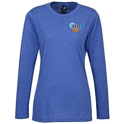 Primease Tri-Blend Long Sleeve Tee - Ladies' - Embroidered