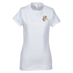 Gildan Softstyle T-Shirt - Ladies' - White - Embroidered