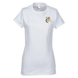 Gildan Softstyle T-Shirt - Ladies' - White - Embroidered