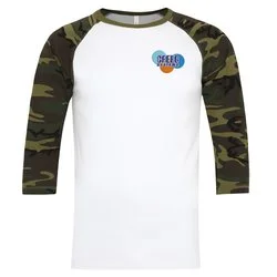 Euro Spun Cotton Baseball Tee - Camo - Embroidered