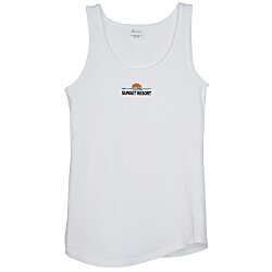 Everyday Cotton Tank Top - Ladies' - White - Embroidered