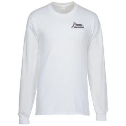 Everyday Cotton LS T-Shirt - White - Embroidered