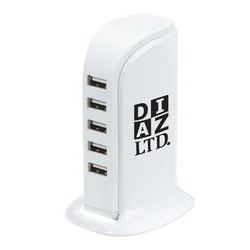 5 Port USB Charging Tower