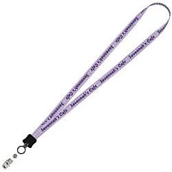 Dye-Sublimated Tubular Lanyard - 1/2" - 32" - Snap with Metal Bulldog Clip