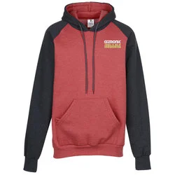 King Athletics Raglan Colourblock Hooded Sweatshirt - Embroidered