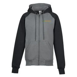 King Athletics Raglan Colourblock Full-Zip Sweatshirt - Embroidered