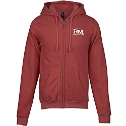 M&O Knits Cotton Blend Full-Zip Sweatshirt - Screen