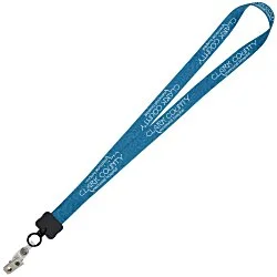 Dye-Sub Lanyard - 3/4" - 32" - Snap with Metal Bulldog - Damask