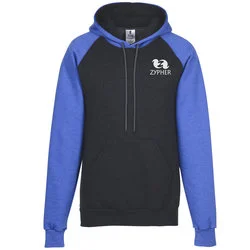 King Athletics Raglan Colourblock Hooded Sweatshirt - Screen