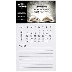 Business Card Magnet with Calendar and Notepad