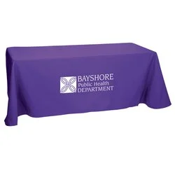 Hemmed Open-Back Poly/Cotton Table Throw - 6'