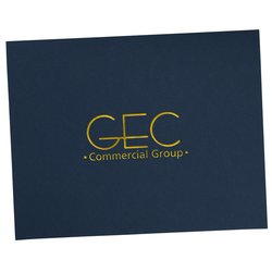 Double Black Padded 8x10 Certificate Folio with Logo