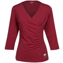 Crossover 3/4 Sleeve Knit Top