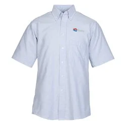 Easy Care Short Sleeve Stripe Oxford Shirt - Men's