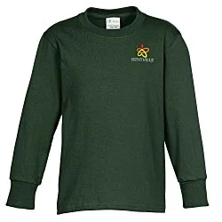 Everyday Cotton LS T-Shirt - Youth - Colours - Embroidered