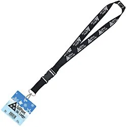 Maverick Lanyard & Badge Combo - 40" - 3-1/2" x 3-1/2"