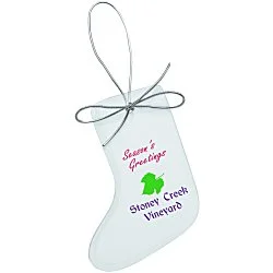 Jade Crystal Ornament - Stocking - Full Colour