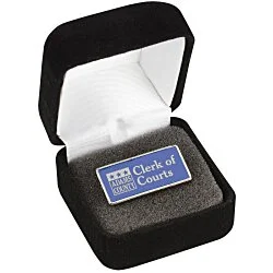 Classic Die Cast Lapel Pin - Rectangle - Gift Box