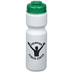 Value Water Bottle with Flip Lid - 28 oz. - White