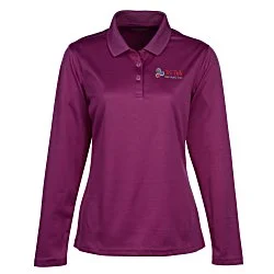 Spin Dye Long Sleeve Pique Polo - Ladies'