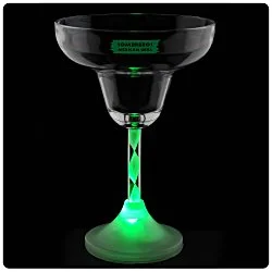 Margarita Glass with Light-Up Spiral Stem - 8 oz.