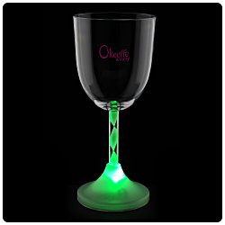 Wine Glass with Light-Up Spiral Stem - 10 oz.