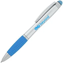 Evantide Light-Up Logo Stylus Twist Pen - Silver