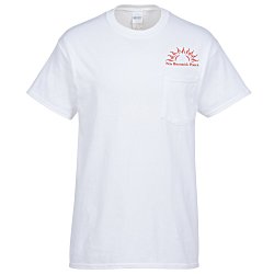 Gildan Ultra Cotton Pocket T-Shirt - Men's - Screen - White