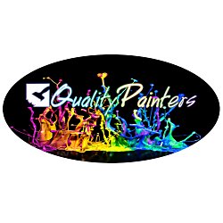 Full Colour Static Decal - Oval - 3" x 6"