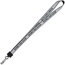 Reflective Lanyard - 3/4" - 32" - Snap with Metal Bulldog Clip