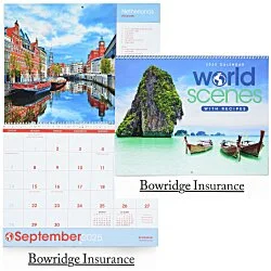 World Scenes with Recipes Calendar