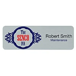 Savannah Metal Name Badge - 1" x 3" - Jeweler's Pinback